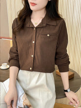 Unity Women Casual Solid Color Loose Fit Shirt